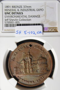 1891 Mineral & Industrial Exposition Arched Reverse SCD