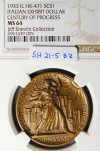 HK-471 1933 Century of Progress Italian Draped Female / Marching Male SCD