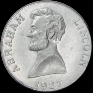 1927 Lincoln issue by Thomas Elder in Aluminum SCD