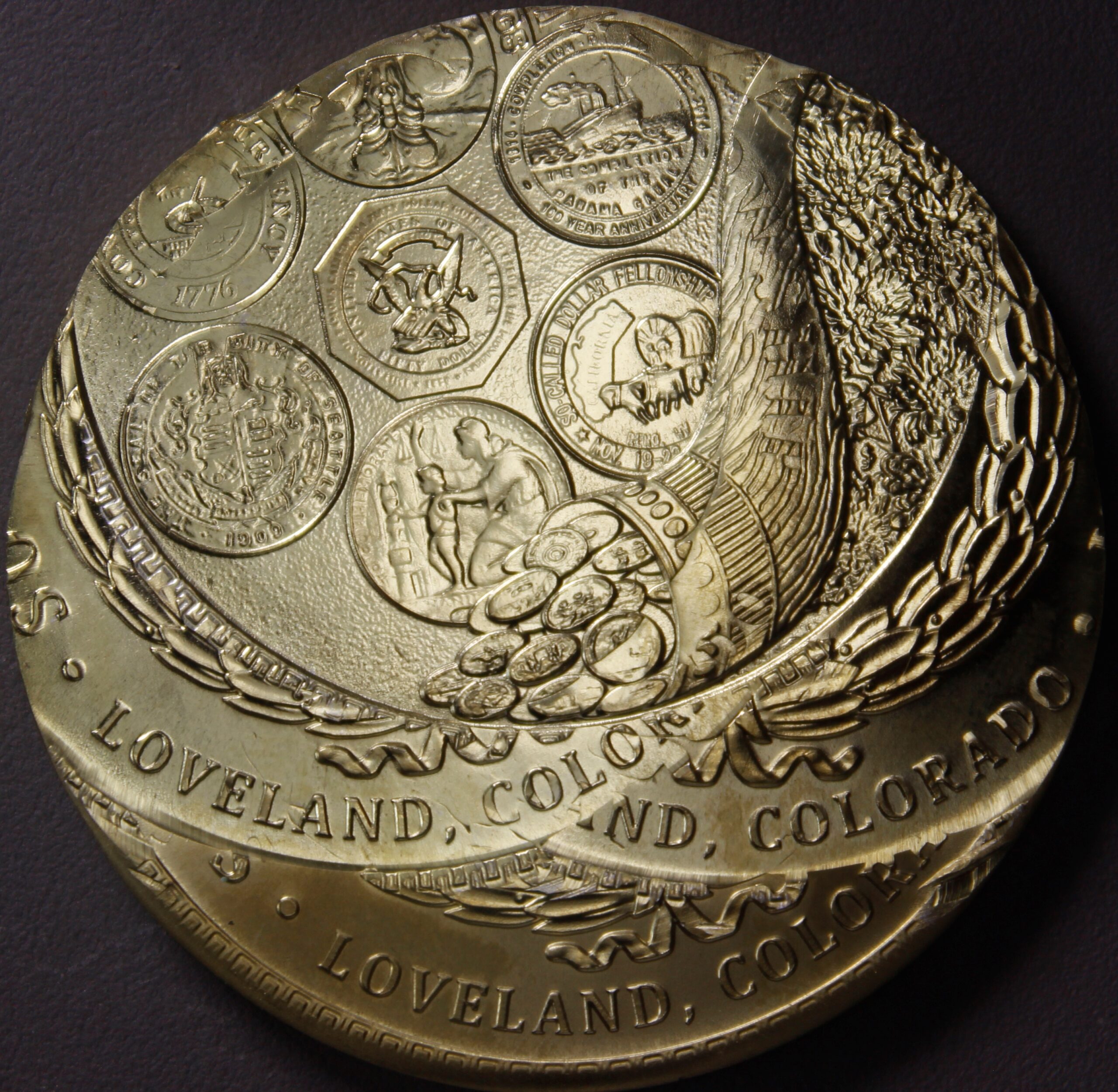11th So-Called Dollar Fellowship Gathering ERROR “Quadruple Struck in Brass” Medal struck by Daniel Carr