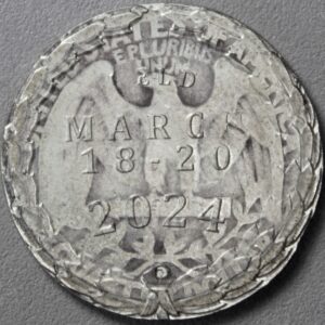11th So-Called Dollar Fellowship Gathering “Overstruck on a Silver Washington Quarter” Medal struck by Daniel Carr