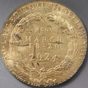 11th So-Called Dollar Fellowship Gathering “Overstruck on a 1939 GGIE Treasure Island Gilt Bronze So-Called Dollar” Medal struck by Daniel Carr