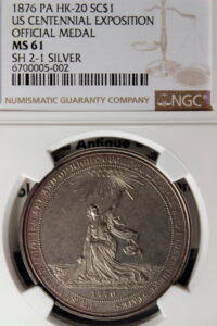 HK-20 1876 Centennial Exposition Official SCD