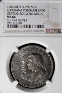 HK-299 1904 Louisiana Purchase Exposition Official SCD – Silver