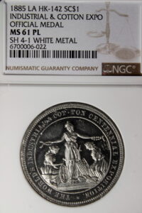 HK-142 1885 World’s Industrial and Cotton Centennial Exposition Official SCD