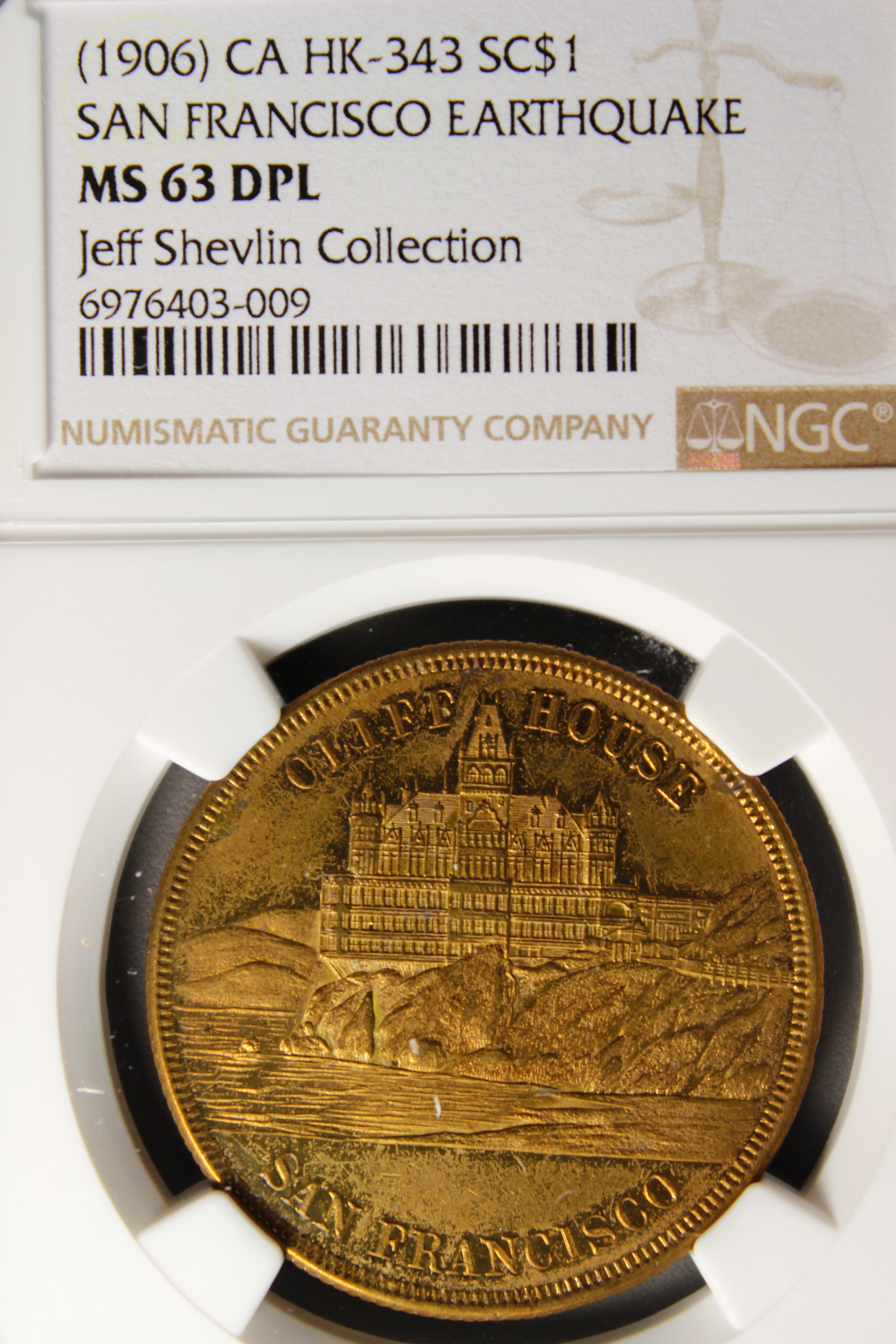 HK-343 1906 San Francisco Earthquake Cliff House Souvenir SCD