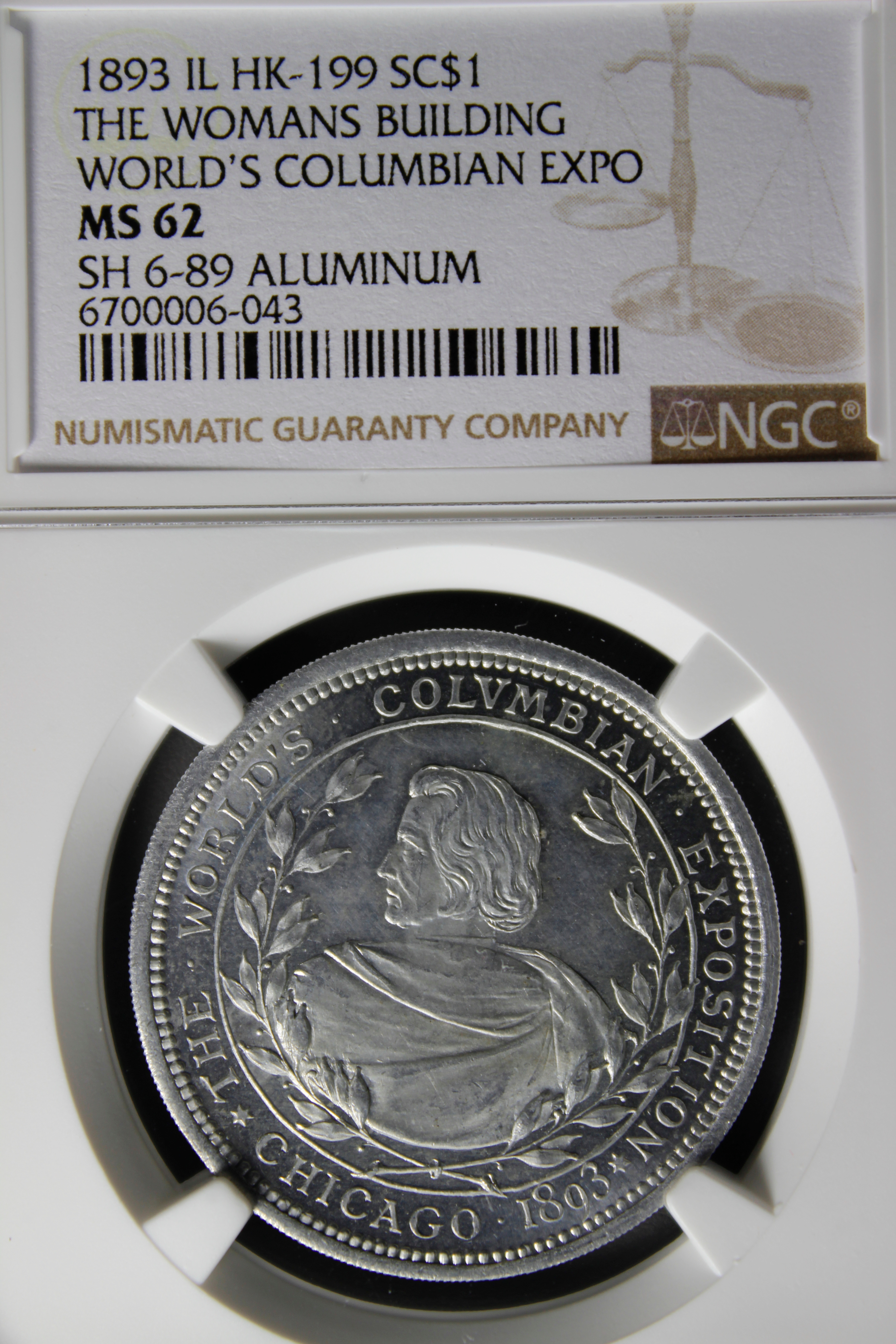 HK-199 1893 Columbian Lauer Woman’s Building SCD