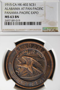 HK-402 1915 Panama-Pacific International Exposition Alabama State SCD