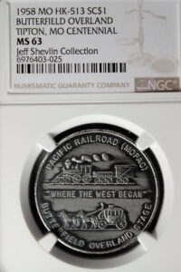 HK-513 1958 Butterfield Overland Stage and Tipton Centennial SCD