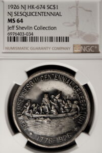 HK-674 1926 New Jersey Sesquicentennial SCD