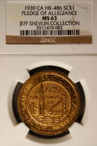 HK-486 1939 GGIE Pledge of Allegiance / Textured Seal SCD