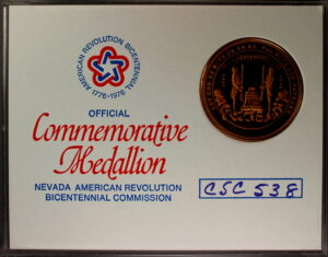 HK-19 1976 Centennial Nevada Restrike in Copper SCD