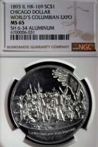 HK-169 1893 Columbian Exposition Columbus Landing / Chicago Facts SCD