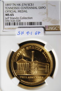 HK-274 1897 Tennessee Centennial Exposition Official SCD