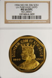 HK-306 1904 Louisiana Purchase Octagonal Souvenir Coin SCD