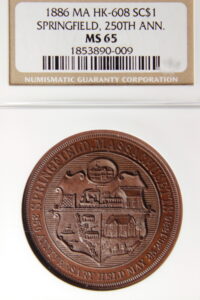 HK-608 1886 Springfield Massachusetts 250th Anniversary SCD