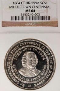 HK-599A 1884 Middleton, Connecticut Centennial SCD