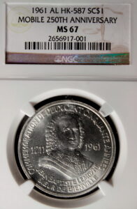 HK-587 1961 Mobile Alabama 250th Anniversary SCD