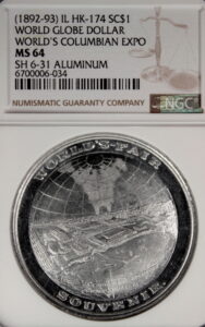 HK-174 1893 Columbian Souvenir World Globe SCD