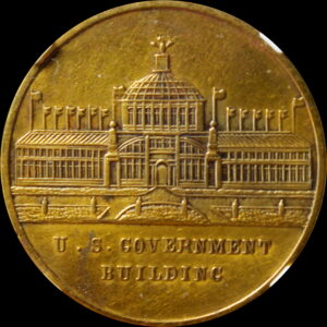 HK-364 UNLISTED VARIETY 1909 AYPE U.S. Mint Obverse / Government Building 6 & 5 Flags SCD