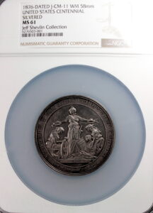1876 Centennial Independence Medal rare Silver-Plated