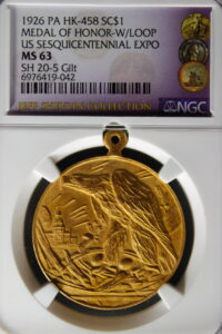 HK-458 1926 U.S. Sesquicentennial Exposition Medal of Honor SCD