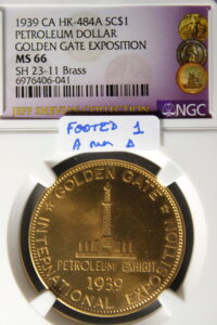 HK-484A 1939 GGIE 1939 Petroleum SCD – Type 3 – Obverse #2, Reverse #3