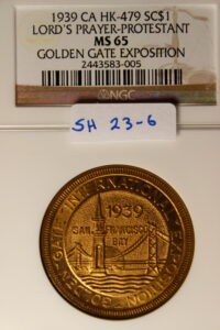 HK-479 1939 GGIE Protestant Lord’s Prayer / Textured Seal SCD