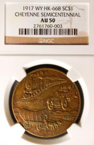 HK-668 1917 Cheyenne Wyoming Semicentennial SCD