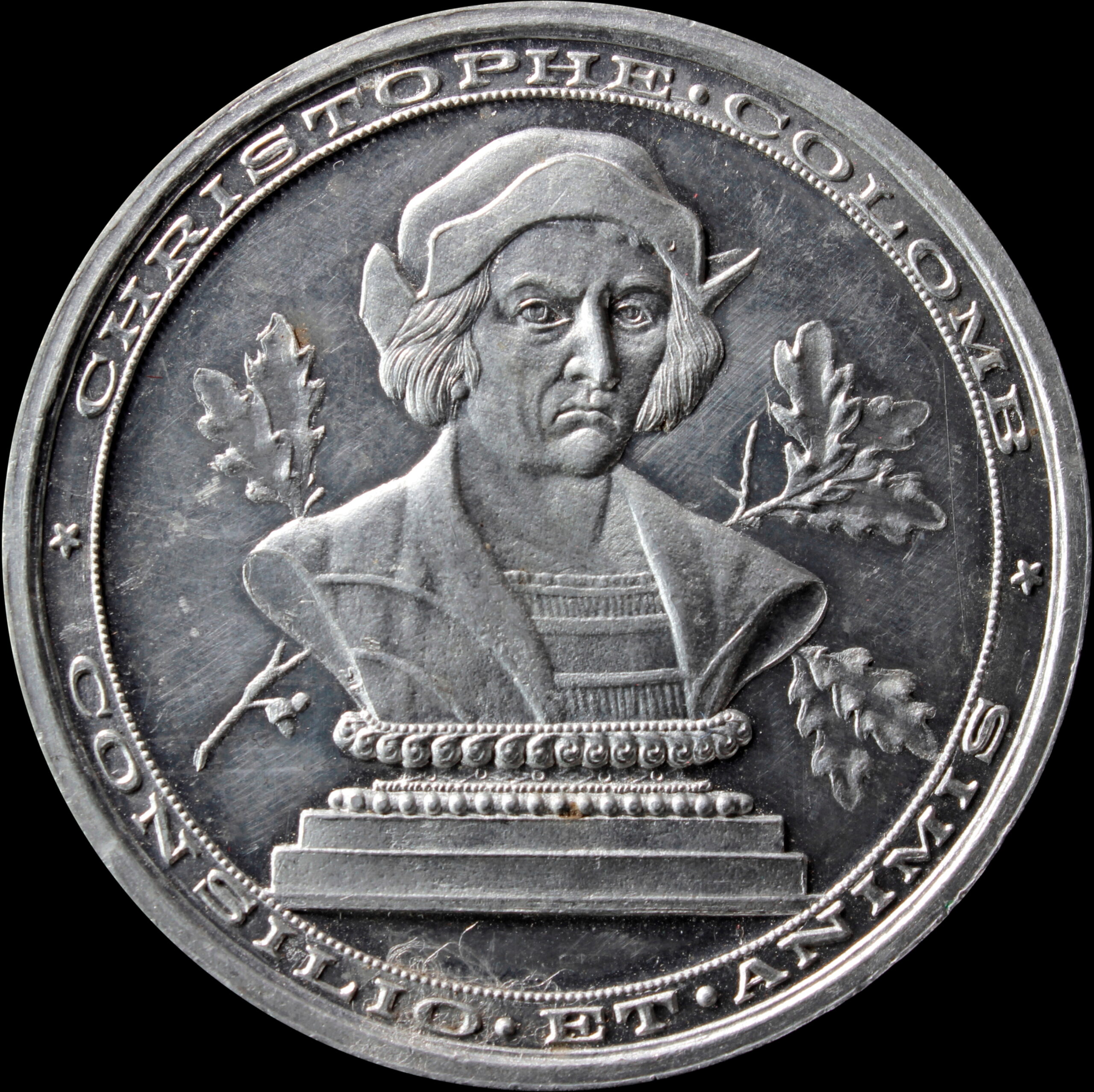 1893 Columbian Bust on Pedestal with Landing Scene reverse