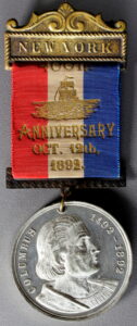 HK-224 1893 Columbian Columbus High Relief Right with Landing of Columbus Standing SCD