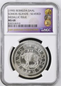 HK-369 UNLISTED 1961 Bashlow Sommer Islands Daalder Restrike Silver SCD