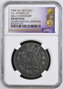 HK-736A 1904 U.S. Express Co. 50th Anniversary SCD – SILVER