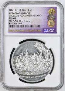 HK-169 1893 Columbian Exposition Columbus Landing / Chicago Facts SCD