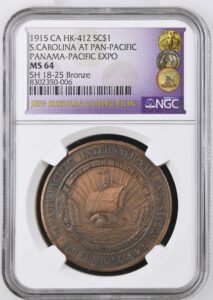 HK-412 1915 Panama-Pacific International Exposition South Carolina State SCD
