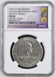 HK-454 1926 U.S. Sesquicentennial Exposition SCD