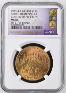 HK-470 1933-34 Century of Progress Indian Head SCD