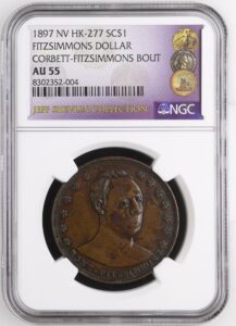 HK-277 1897 Corbett-Fitzsimmons Boxing Bout Carson City, NV