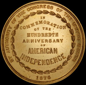 HK-22 1876 U.S. Centennial Exposition Official SCD Gold-Plated with original Leather Book Style Holder
