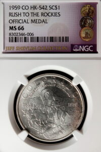 HK-542 1959 Colorado “Rush to the Rockies” Centennial Official SCD