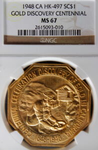 HK-497 1948 California Gold Discovery Centennial SCD