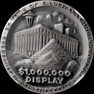 1962 Century 21 Exposition High Relief Silver Million Dollar Display SCD