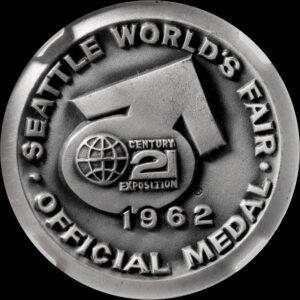 1962 Century 21 Exposition High Relief Silver Million Dollar Display SCD