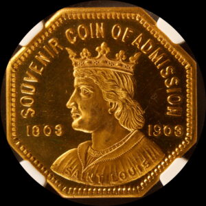 HK-306 1904 Louisiana Purchase Octagonal Souvenir Coin SCD