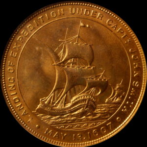 HK-347 1907 Jamestown Tercentennial Exposition Official Gold-Plated SCD
