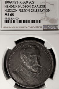 HK-369 1909 Hendrik Hudson Daalder Silver “MED. ART CO.” on edge