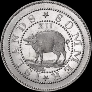 HK-369 UNLISTED 1961 Bashlow Sommer Islands Daalder Restrike Silver SCD