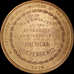 HK-22 1876 U.S. Centennial Exposition Official SCD Gold-Plated