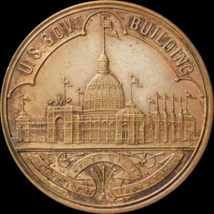 HK-154 1893 Columbian Exposition Large Letters Gold-Plated Official SCD
