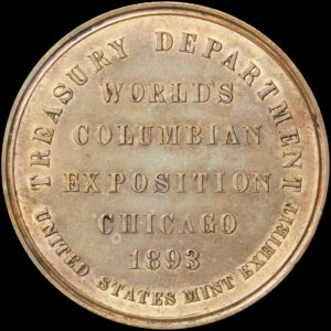 HK-154 1893 Columbian Exposition Large Letters Gold-Plated Official SCD